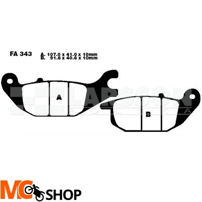 Klocki hamulcowe EBC FA343HH ( 2 szt.) 4102487 Honda XL 125