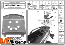 Givi E682 Adapter Monokey Gilera Nexus 500 05