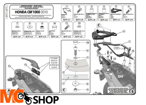 Givi SR777 stelaż centralny Monokey CBF 1000