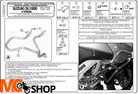 Givi TN528 Gmole DL 1000 V-Strom (02 > 11)