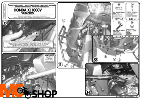 Givi TN367 Gmole Honda XL1000V Varadero (03-06)