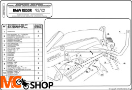 Stelaż Givi 635f BMW R850R (95-02), R1100R (95-01)