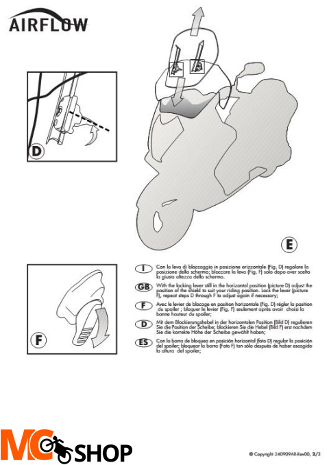 GIVI AF318 szyba Airflow Honda SW-T