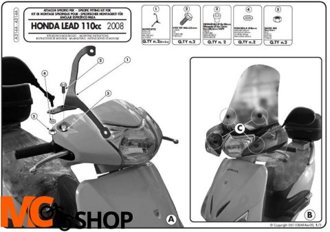 Givi A314A MOCOWANIE SZYBY 314A