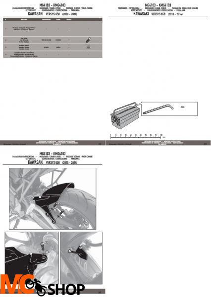 GIVI MG4103 BŁOTNIK TYLNY KAWASAKI VERSYS 650 (10-15)
