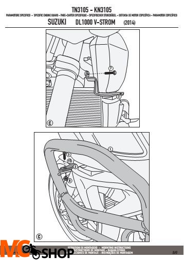 GIVI TN3105 GMOLE osłony silnika DL 1000 V-Strom
