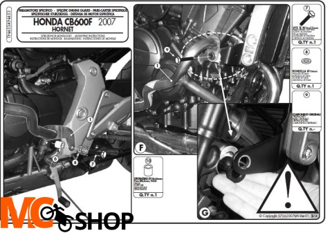 Kappa KN453 Gmole Honda CB600 Hornet