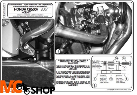Kappa KN453 Gmole Honda CB600 Hornet