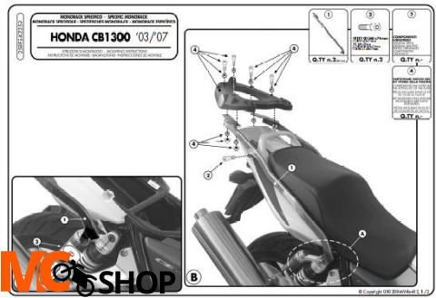 Stelaż centralny Kappa kz259 do CB 1300 (03 > 09)