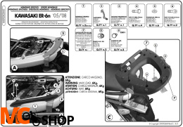 Stelaż centralny Kappa kz445 Kawasaki ER 6n /6f 650