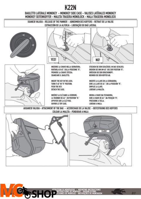 KAPPA K22N KUFRY BOCZNE (PARA 2 SZT) 22L