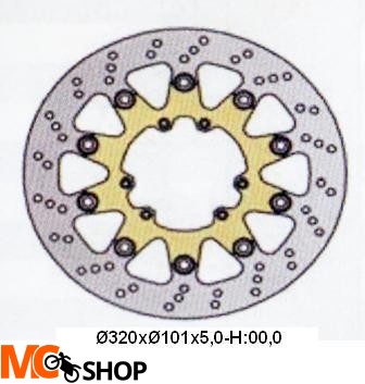 NG TARCZA HAMULCOWA PRZÓD HONDA CR/CRF 320 MM PŁYWAJĄCA NG724