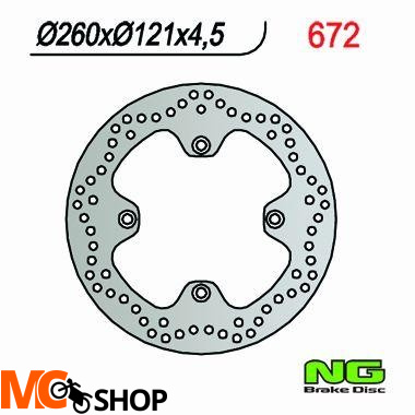 NG NG672 TARCZA HAMULCOWA PRZÓD SUZUKI AN 650 02-03