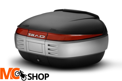 Kufer centralny SHAD SH50 + oparcie - 50 litrów