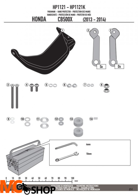 GIVI HP1121 HANDBARY HONDA CB500X (13-14)