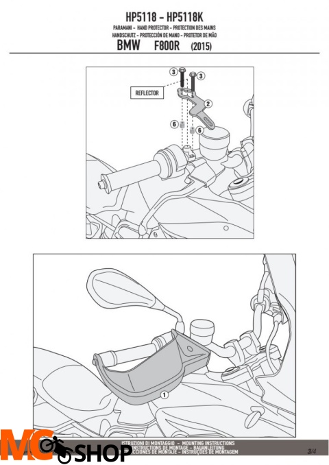 GIVI HP5118 DODATKOWE HANDBARY BMW F 800 R (15)