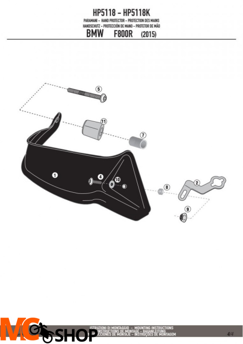 GIVI HP5118 DODATKOWE HANDBARY BMW F 800 R (15)