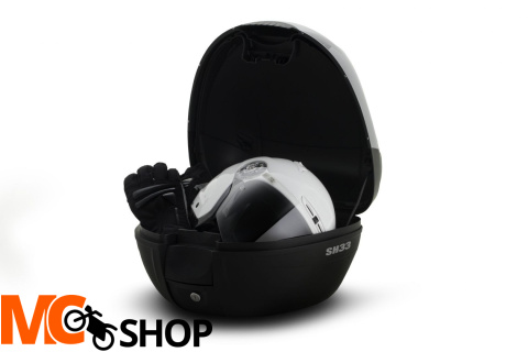 Kufer centralny SHAD SH33 Czarny Białe odblaski