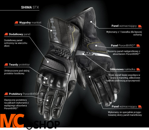 Rękawice Shima STX Fluo