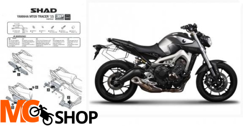 STELAŻ KUFRA BOCZNEGO 3P SHAD DO YAMAHA MT 09 TRAC
