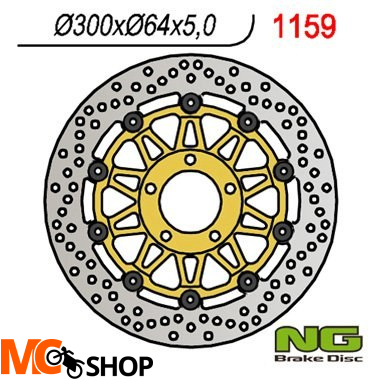 NG NG1159 TARCZA HAMULCOWA PRZÓD SUZUKI GSX 750 (97-03) VZ 800 (300x64x5)