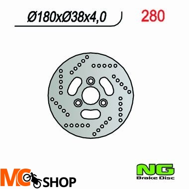 NG280 TARCZA HAMULCOWA SUZUKI AN 125/150 (180x38x4)