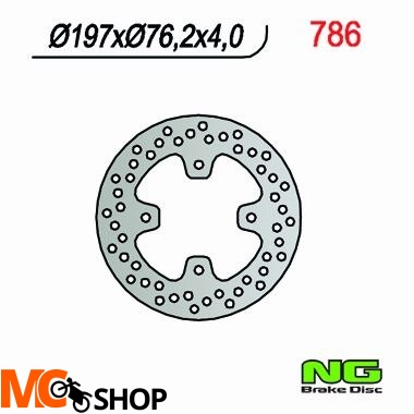 NG786 TARCZA HAMULCOWA POLARIS PREDATOR 500 (00-08) (197X76X4)