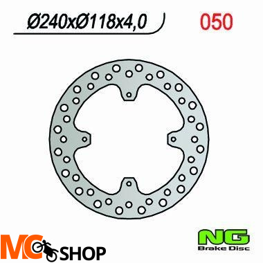NG050 TARCZA HAMULCOWA HONDA XR 600R (85-90) (240x118x4)