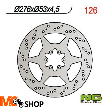 NG126 TARCZA HAMULCOWA HONDA NTV 650 88-97 (276x53x4,5)