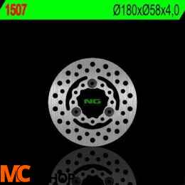 NG1507 TARCZA HAMULCOWA ARCTIC CAT DVX 250/300 '06-'14, KYMCO MXU 250/300 (180X58X4) (3X10,5)