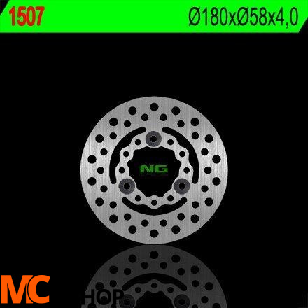 NG1507 TARCZA HAMULCOWA ARCTIC CAT DVX 250/300 '06-'14, KYMCO MXU 250/300 (180X58X4) (3X10,5)