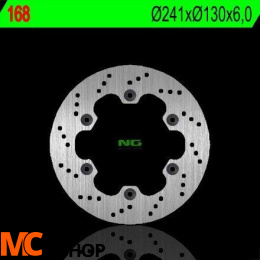 NG168 TARCZA HAMULCOWA KAWASAKI GPX 600R '88-'96 (241X130X6) (4X10,5MM)