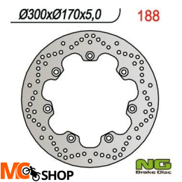 NG188 TARCZA HAMULCOWA PRZÓD/TYŁ KAWASAKI GPZ 1100/VN 1500 (300x170x5)