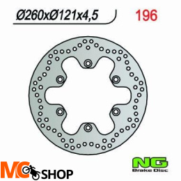NG196 TARCZA HAMULCOWA SUZUKI AN 250/400 (98-02) (260x121x4,5)