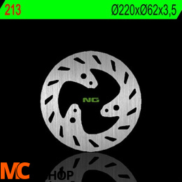 NG213 TARCZA HAMULCOWA HM50 (CRE50) 01-06 (220X62X3,5) (3X10,5MM)
