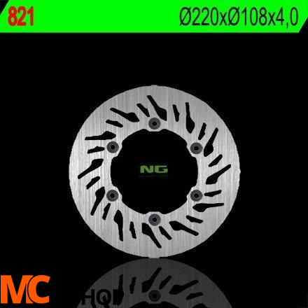 NG821 TARCZA HAMULCOWA GAS GAS 125/200/250/400/450/515 (220X108X4) (6X6,5MM)