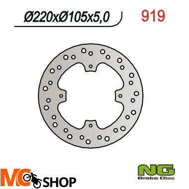 NG919 TARCZA HAMULCOWA HONDA FMX650 '05-'06, NX500 '92-'99 (220x105x5)