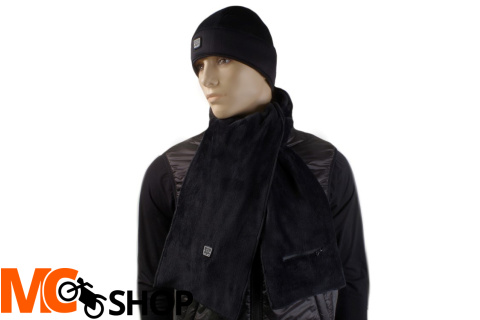 GLOVII GA1B Ogrzewany szalik kolor czarny