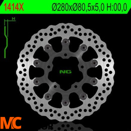 NG 1414X TARCZA HAMULCOWA PRZÓD KAWASAKI ZX6R/