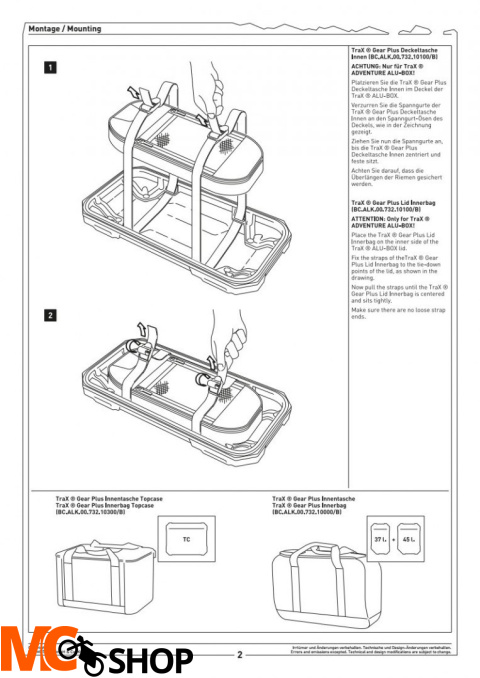 SW-MOTECH BC.ALK.00.732.10000/B TORBA DO KUFRA BOCZNEGO TRAX