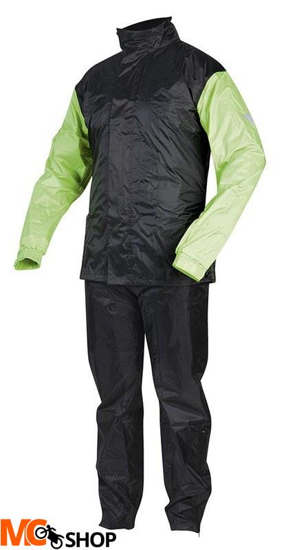 DWUCZĘŚCIOWY PRZECIWDESZCZOWY REBELHORN RAIN BLACK/FLUO