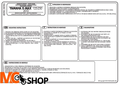 GIVI SR370M STELAŻ KUFRA CENTRALNEGO MONOLOCK YAMAHYA X-MAX