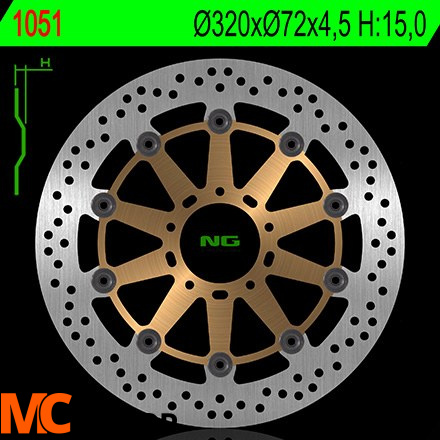 NG 1051 TARCZA HAMULCOWA PRZÓD DUCATI