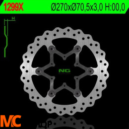NG 1299X TARCZA HAMULCOWA PRZÓD TM '98-14