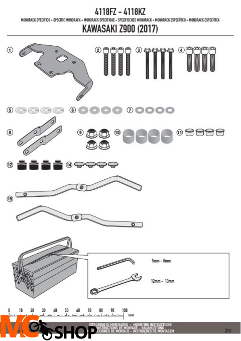 GIVI 4118FZ STELAŻ KUFRA CENTRALNEGO KAWASAKI Z 900