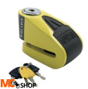 Blokada na tarczę z alarmem AUVRAY B-LOCK 06 - żółto-czarna, średnica bolca 6 mm