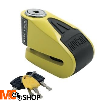 Blokada na tarczę z alarmem AUVRAY B-LOCK 06 - żółto-czarna, średnica bolca 6 mm