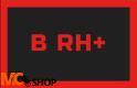ODZNAKA NA RZEP REBELHORN GR. KRWI B RH+ BLACK/RED