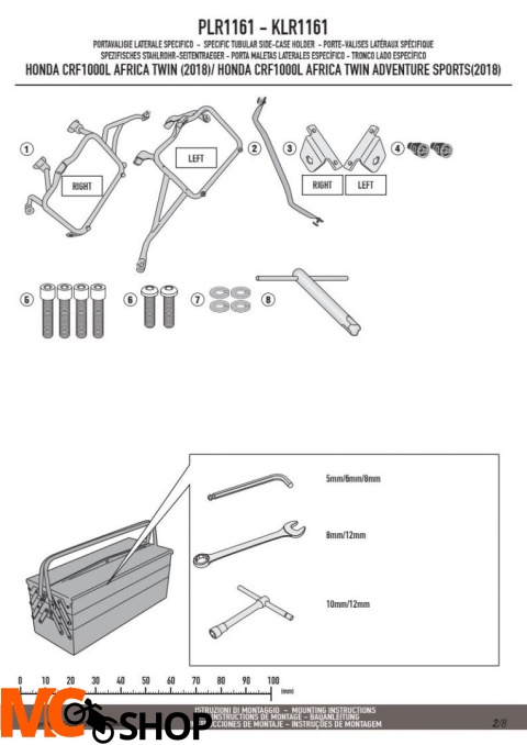 GIVI PLR1161 STELAŻ KUFRÓW BOCZNYCH MONOKEY HONDA CRF1000L
