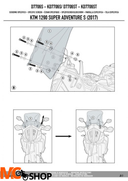 KAPPA KD7706S SZYBA KTM 1290 SUPER ADVENTURE 38X40 CM